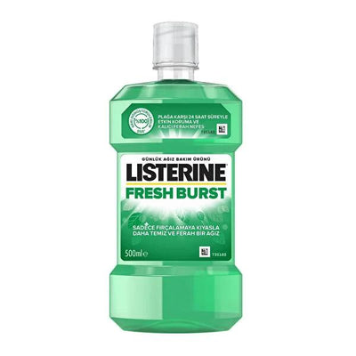 Listerine Fresh Burst Mouthwash - 500ml Oral Care for Healthy Gums & Fresh Breath