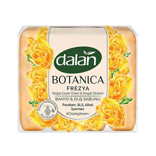 Dalan Botanica Frezya Solid Soap - Gentle Floral Fragrance Soap for Sensitive Skin, 4 x 150g Dalan Botanica Frezya Solid Soap - Gentle & Luxurious Skincare Solid soap, Floral fragrance soap, Glycerin soap, Paraben-free soap, SLS-free soap, Alcohol-free soap, Natural skincare products, Gentle cleansing soap, Sensitive skin care, Skincare essentials, Luxurious soap, French perfumery, Natural soap, Cleansing bar, Skincare routine, Soap for sensitive skin
