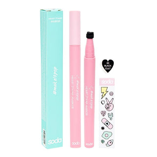 soda stamp marker eyeliner black, high pigment eyeliner with stamp, waterproof eyeliner for creative makeup Soda Stamp Marker Eyeliner 001 Black - Creative Stamps for Makeup Lovers Soda Stamp Marker Eyeliner 001 Black - Waterproof & Long-Lasting soda, stamp-marker, eyeliner, black, waterproof, creative-makeup, dramatic-looks, easy-application, makeup-tools, ai-generated