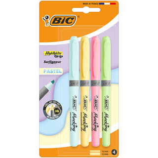 Bic Highlighter Pens - Comfort Grip, Pastel Colors, Water-Based Ink Bic Highlighter Pens - Comfort Grip & Pastel Colors Highlighter pens, Pastel colors, Water-based ink, Comfort grip, Quick-dry technology, Stationery, Office supplies, School supplies, Note-taking, Organization, Color-coding