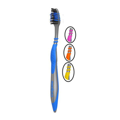 Colgate Zig Zag Charcoal Toothbrush - Medium Bristles for Effective Plaque Removal & Oral Hygiene - Whiter Teeth Natural