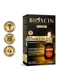 Bioxcin 15% Ester Vitamin C Serum - Revitalizing Skincare for All Skin Types with Niacinamide Bioxcin 15% Vitamin C Serum for Brighter Skin Vitamin C Serum, Niacinamide, Skincare, Ester Vitamin C 15%, Anti-aging skincare, Revitalizing serum, Brightening skincare, Antioxidant skincare, Skincare for all skin types, Serum for dry skin, Serum for oily skin, Serum for combination skin, Brightening serum, Antioxidant serum