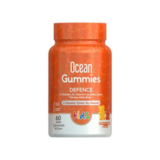 Ocean Gummies Defence Children's Dietary Supplement - Immune System Support, Chewable Vitamins for Kids with Vitamin C, Zinc, and Vitamin D3 Ocean Gummies Defence - Immune System Support for Kids children's dietary supplement, chewable vitamins for kids, immune system support, Vitamin C supplement, Zinc and Vitamin D3 for children, dietary supplement, health supplement, vitamin and mineral supplement, kids health, immune defense, Ocean Gummies Defence
