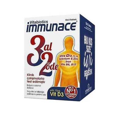Vitabiotics Immunace Dietary Supplement for Immune System Support - 90 Tablets