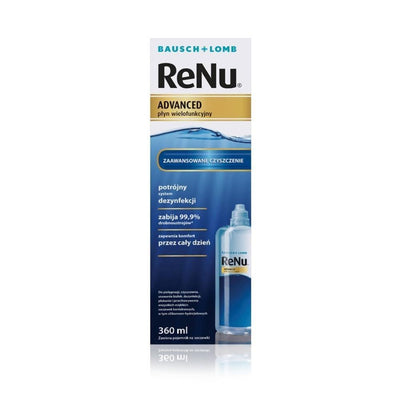 ReNu Advanced Lens Solution 360ml - Multi-Purpose Contact Lens Care for All Lens Types, 12.18 fl oz