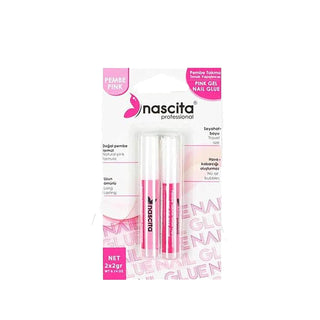 Nascita Nail Glue - Strong Artificial Nail Adhesive for Professional & At-Home Use - 2x2g Pink Nascita Nail Glue - Strong & Durable Adhesive nail glue, artificial nail adhesive, nail enhancement products, Nascita nail glue, NASNAILGLUE04, nail care, beauty products, nail art supplies, at-home nail application, professional nail products, pink nail glue, strong nail adhesive, durable nail bond