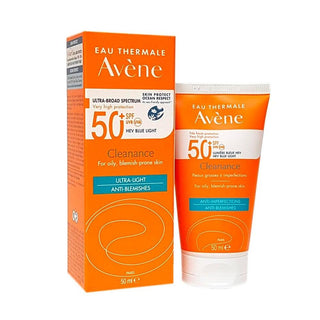 Avene Solaire Cleanance SPF 50+ Sunscreen for Oily Skin - Lightweight, Water-Resistant Broad-Spectrum Protection Avene SPF 50+ Sunscreen for Oily Skin - Lightweight & Water-Resistant Sunscreen for oily skin, SPF 50+ sunscreen, Lightweight sunscreen, Water-resistant sunscreen, Broad-spectrum sun protection, Avene, Non-comedogenic sunscreen, Anti-blue light sunscreen, Oily skin care, Sun protection for face and neck