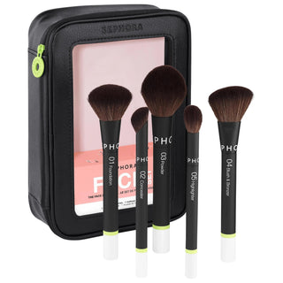 The Face Brush Set - Vegan Makeup Brushes for Flawless Face Makeup Application - Eco-Friendly Makeup Tools Vegan Makeup Brush Set for Flawless Face Makeup makeup brush set, vegan makeup brushes, face makeup brushes, synthetic makeup brushes, eco-friendly makeup tools, cruelty-free makeup, sustainable makeup, makeup essentials, brush set, travel makeup bag, reusable makeup bag, professional makeup results, flawless makeup, makeup for beginners, gift for makeup lovers