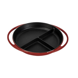 lava cast iron round shareware pan 24 cm, three compartment dish ideal for sharing meals, cast iron serving pan for versatile cooking, elegant design for traditional meals Lava Cast Iron Round Shareware Pan - Triple Compartment | 24 cm Lava Cast Iron Round Shareware Pan 24 cm lava, cast-iron-pan, shareware, three-compartment, dining, home-cook, food-enthusiast, kitchen-accessories, ai-generated, college-students