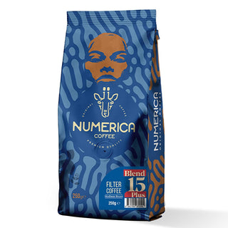 Numerica 100% Arabica Ground Coffee Blend - Rich Flavor Profile with Notes of Cocoa & Caramel - 250g Numerica Arabica Ground Coffee - Rich & Balanced Arabica coffee, ground coffee, filter coffee, coffee blend, Latin American coffee, South African coffee, specialty coffee, coffee for coffee machines, manual brewing coffee, gourmet coffee, coffee gifts, coffee lovers