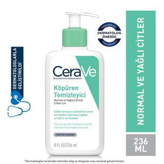 cerave foaming cleanser 8 fl oz bottle, cerave foaming cleanser application on wet skin CeraVe Foaming Cleanser - Gentle Cleanser | 8 fl oz CeraVe Foaming Cleanser - Gentle for Sensitive Skin cerave, foaming-cleanser, sensitive-skin, daily-skincare, gentle-cleanser, hypoallergenic, moisturizing, dermatologist-tested, skincare, ai-generated