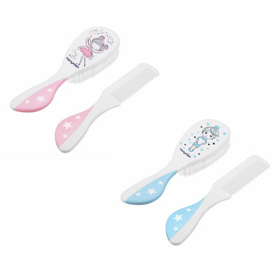Hanymish Baby Hair Brush and Comb Set for Gentle Newborn Hair Care - Safe, Durable, and Soft on Sensitive Scalp