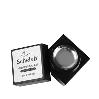Schelab Nail Art Gel - Metallic Silver 5ml - Professional Nail Decoration Gel for Artistic Designs Schelab 5ml Metallic Silver Nail Art Gel nail art gel, metallic nail gel, silver nail gel, Schelab nail gel, 5 ml nail gel, nail decoration, nail art supplies, beauty products, cosmetics, nail care, manicure gel, silver nail polish, metallic nail polish, nail art tools