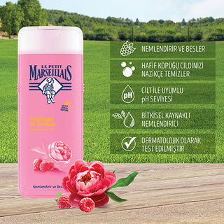 le-petit-marseillais-raspberry-body-wash, peony-scented-body-wash, gentle-cleansing-body-wash Le Petit Marseillais Raspberry & Peony Body Wash - Gentle Cleansing Formula for All Skin Types | 13.5 fl oz Le Petit Marseillais Raspberry & Peony Body Wash body-wash, le-petit-marseillais, raspberry-body-wash, peony-body-wash, hydrating-body-wash, gentle-cleansing, floral-fragrance, nourishing-skin-care, shower-gel, ai-generated