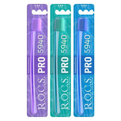 Rocs Ultrasoft Pro Toothbrush: Gentle, Sensitive Teeth Cleaning | 5940 Bristles for Healthy Gums