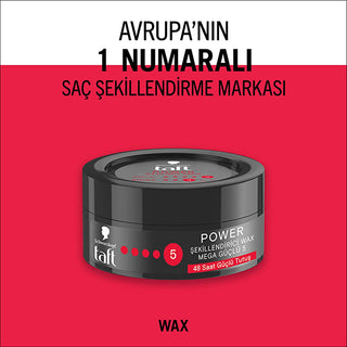 Taft Power: Caffeine Infused Hair Styling Wax - Mega Strong 48H Hold, Humidity & Wind Protection - Long Lasting Men's Hair Wax Taft Power Hair Wax: Mega Strong Hold, Long Lasting Style hair styling wax, strong hold hair wax, caffeine hair wax, long lasting hair wax, men's hair wax, hair wax for humidity, Taft hair wax, hair styling products, best hair wax for men, styling wax for strong hold, hair wax, men's styling, strong hold, caffeine, humidity protection, wind protection, hair care, styling products, 4
