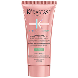 Chroma Absolu Anti-Copper Green Mask for Color-Treated Dark Brunette Hair - Hydrating, Color-Correcting Hair Treatment Chroma Absolu Anti-Copper Green Mask for Dark Brunette Hair color-correcting hair mask, anti-copper hair mask, dark brunette hair care, color-treated hair products, hydrating hair mask, hair strengthening treatment, hair color correction, brunette hair care, color-safe hair products, hair damage repair, hair mask for color-treated hair