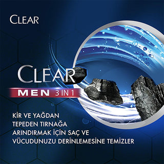 Clear Men 3-in-1 Charcoal Shampoo & Shower Gel: Deep Clean, Fight Dandruff, & Simplify Your Routine - 11.83 fl oz Clear Men 3-in-1 Charcoal Shampoo: Cleanse, Dandruff Control 3 in 1 shampoo shower gel, men's shampoo, charcoal shampoo, anti dandruff shampoo, 3 in 1 body wash, men's grooming, deep cleansing shampoo, shampoo for oily hair, 3-in-1, shampoo, shower gel, body wash, charcoal, anti-dandruff, deep cleansing, oily hair, men's personal care, men's hygiene, grooming, daily use, convenient, time-saving,
