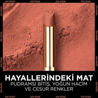 Loreal Paris Color Riche Intense Volume Matte Lipstick - 500 Beige Freedom - Long Lasting, Hyaluronic Acid for Fuller Lips Loreal Paris Matte Lipstick - Volumizing, Long Lasting Color Loreal lipstick, matte lipstick, hyaluronic acid lipstick, long lasting lipstick, volumizing lipstick, beige lipstick, Color Riche lipstick, matte lip color, fuller lips lipstick, 500 Beige Freedom, lipstick, lip color, makeup, cosmetics, long-wearing, volumizing, hydrating, plumping, beige, nude lipstick, everyday lipstick, s