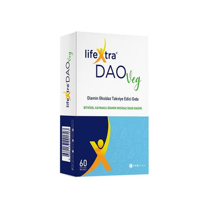 LifeXtra DAO Supplement - Histamine Intolerance Support, Vegetarian, 60 Tablets