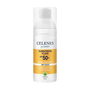 celenes by sweden dry touch sunscreen 50ml bottle, close-up of celenes by sweden sunscreen texture Celenes By Sweden Dry Touch SPF50+ Sunscreen - 50ml Celenes By Sweden Dry Touch SPF50+ Sunscreen - 50ml sunscreen, spf50, natural-sunscreen, celenes-by-sweden, child-safe, herbal, mineral-sunscreen, parents, sensitive-skin, ai-generated