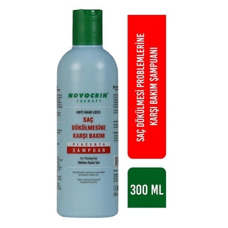 Novocrin Placenta Anti-Hair Loss Shampoo 300ml - Nourishes & Strengthens Hair Novocrin Placenta Shampoo for Hair Loss - 300ml anti hair loss shampoo, placenta extract shampoo, hair loss treatment, healthy hair growth, Novocrin Placenta Shampoo, hair care, hair nourishment, hair strengthening, shampoo with placenta extract, pH balanced shampoo, hair growth promotion