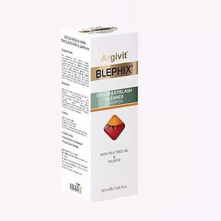 argivit blephix eye and eyelash cleanser shampoo 50ml, close up of argivit blephix shampoo bottle Argivit Blephix Eye & Eyelash Cleanser Shampoo - 50ml Argivit Blephix Eye & Eyelash Shampoo 50ml argivit, blephix, eye-cleanser, eyelash-shampoo, sensitive-skin, tea-tree-oil, taurine, daily-hygiene, ai-generated, beauty-care