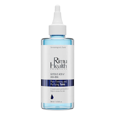 Rimu Health: Glycolic Acid AHA BHA Pore Tightening Toner - Exfoliating Facial Toner for Oily & Acne Prone Skin - Minimiz