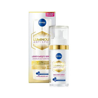 Nivea Luminous630 Dark Spot Correction Serum - Hyperpigmentation Treatment for Even Skin Tone, Dermatologically Approved, 1.01 fl oz Nivea Luminous630 Dark Spot Serum - Even Skin Tone Nivea Luminous630, Dark spot correction serum, Hyperpigmentation treatment, Dermatologically approved skincare, Sensitive skin friendly, Skincare for even skin tone, Anti-aging skincare, Skin brightening serum, Radiant skin, Patented skincare formula, Clinical skincare