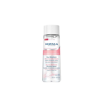 Mavala Clean & Comfort Micellar Water for Sensitive Skin - Gentle Cleansing, Alpine Softness, 200ml