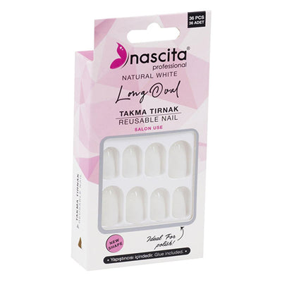 Nascita 36-Piece False Nails Almond Shape 139 - Reusable, Easy Application, Temporary Nail Enhancement
