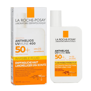 La Roche Posay Anthelios UVMUNE 400 Invisible Fluid Sunscreen SPF50+ - Lightweight, Water-Resistant Protection