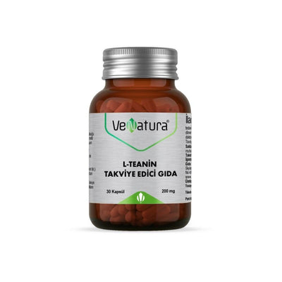 Venatura L-Theanine 200mg Capsules for Relaxation and Stress Relief - Dietary Supplement for Adults and Teens