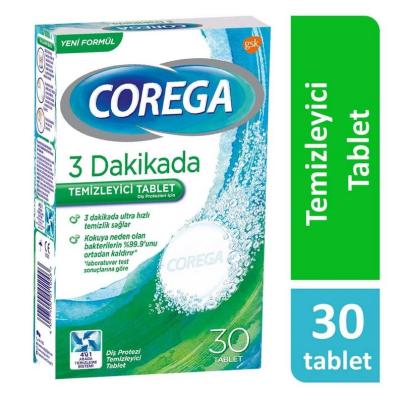 Corega Denture Cleaner Tablets: Powerful Effervescent Cleaning for Fresh, Stain-Free Dentures, Complete Hygiene & Care