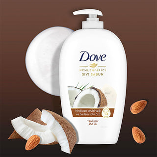 Dove Moisturizing Liquid Hand Soap with Coconut Oil and Almond Milk - 15.22 fl oz Dove Moisturizing Hand Soap with Coconut Oil & Almond Milk liquid hand soap, moisturizing hand soap, Dove hand soap, coconut oil hand soap, almond milk hand soap, gentle hand soap, non-irritating hand soap, nourishing hand soap, soft hands, smooth hands, daily hand soap, hygiene routine, skincare, hand care, moisturizing cream