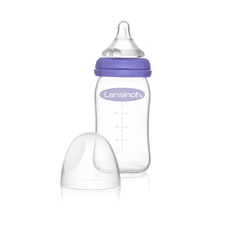 lansinoh glass bottle with naturalwave nipple 160ml, naturalwave nipple design for smoother feeding, anti-colic air vent system illustration Lansinoh Glass Bottle with NaturalWave Nipple - Perfect for New Parents | 160ml Lansinoh Glass Bottle with NaturalWave Nipple - 160ml lansinoh, glass-bottle, baby-feeding, naturalwave-nipple, anti-colic, new-parents, parents, expectant-mothers, bottle-feeding, ai-generated