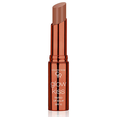 Golden Rose Glow Kiss Tinted Lip Balm: Vegan SPF 15 Moisturizing Lip Care with Shea Butter, Adds Natural Color & Sun Pro
