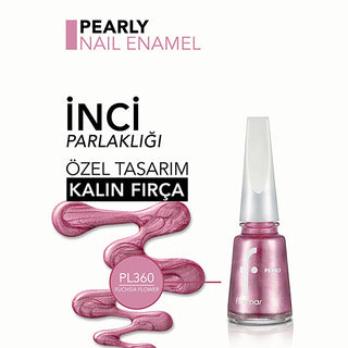 Flormar Pearly Nail Polish - Fuschia Flower: Shimmering, Long-Lasting, Chip Resistant, High Pigment Color Flormar Pearly Nail Polish - Fuschia: Shimmering, Long Lasting nail polish, pearly nail polish, shimmering nail polish, long-lasting nail polish, chip resistant nail polish, Flormar nail polish, sedefli oje, parlak oje, yoğun pigmentli oje, Fuschia Flower nail polish, nail care, nail aesthetics, vibrant color, elegant nails, sophisticated look, unique effect, durable manicure, quick application, even ap