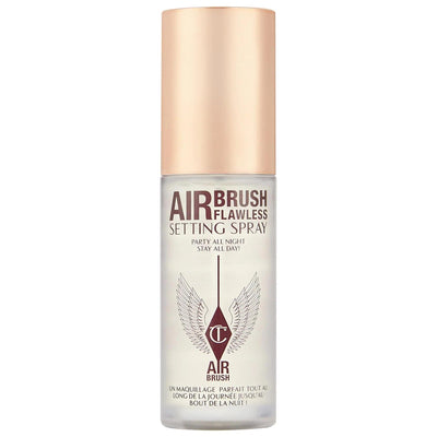 Charlotte Tilbury Mini Airbrush Flawless Setting Spray: 16-Hour Hold, Alcohol & Oil-Free, Hydrating, Pore-Blurring - Veg