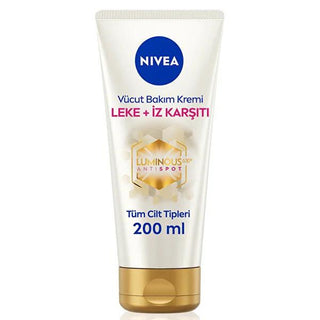 NIVEA Luminous630 Anti-Pigmentation Body Moisturizing Cream for Hyper-Pigmentation & Scarring - Long Lasting Hydration for All Skin Types NIVEA Luminous630 Body Cream for Hyper-Pigmentation & Dry Skin body moisturizing cream, anti-pigmentation cream, long-lasting hydration cream, NIVEA Luminous630, skin blemish treatment, hyperpigmentation solution, dry skin relief, all skin types, stretch mark reduction, sun spot reduction, pigment trace reduction, 48-hour hydration, clinically tested, skin care, beauty, c
