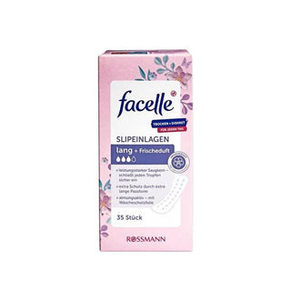 Facelle Daily Pads, Extra Long & Breathable - Comfortable Feminine Hygiene Products for Women, 35 Count Facelle Daily Pads - Comfortable & Absorbent Feminine Hygiene daily pads, feminine hygiene products, comfortable daily protection, absorbent pads, long daily pads, women's health, hygiene essentials, feminine care, breathable fabric, soft micro-perforated surface, strong absorption, extra long design