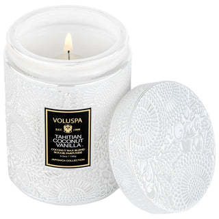 Tahitian Coconut Vanilla Glass Jar Candle - Clean-Burning, Natural Wax, Long-Lasting Home Fragrance Tahitian Coconut Vanilla Candle - Natural & Clean-Burning Tahitian Coconut Vanilla candle, Glass Jar Candle, Clean-burning candle, Natural candle, Coconut wax candle, Home fragrance, Relaxing ambiance, Natural wax, Long-lasting candle, Hand-poured candle, USA-made candle, Chemical-free candle, Phthalate-free, Paraben-free, Sulfate-free, Pesticide-free, Eco-friendly home decor, Tropical fragrance, Vanilla cand