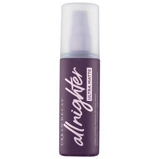 All Nighter Ultra Matte Makeup Setting Spray by Urban Decay - Long-Lasting, Vegan, Cruelty-Free Makeup Fixer Urban Decay All Nighter Ultra Matte Makeup Setting Spray makeup setting spray, matte finish makeup, long-lasting makeup, vegan makeup products, cruelty-free cosmetics, makeup fixer, oil control, shine control, kaolin clay, temperature control technology, urban decay, all nighter, ultra matte
