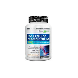 Suda Vitamin - Calcium Magnesium Zinc Plus Dietary Supplement for Adults - 100 Tablets - Bone Health Support Suda Vitamin Calcium Magnesium Zinc Plus - Bone Health Support Calcium Supplement, Magnesium Supplement, Zinc Supplement, Vitamin D3 Supplement, Vitamin K2 Supplement, Bone Health Support, Dietary Supplement for Adults, Health Supplements, Nutritional Support, Bone Density Support, Suda Vitamin, 100 Tablets