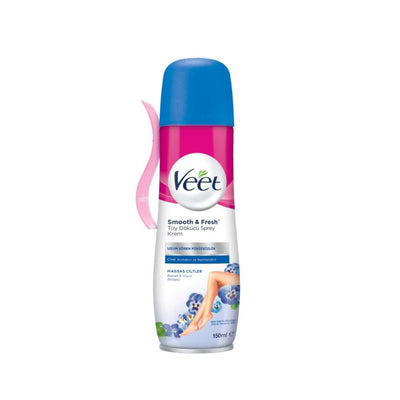 Veet Hair Removal Cream Spray for Sensitive Skin - Easy, Gentle, and Effective Hair Removal