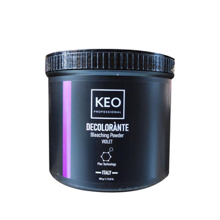 Keo Professional Hair Decolorant Powder - Non-Flying Violet Formula for Professional Hairstylists Keo Professional Hair Decolorant Powder - Violet Formula hair decolorant powder, professional hair bleach, non-flying hair decolorizer, Keo Professional hair products, violet hair decolorant, hair bleaching powder, professional hairstylist products, hair lightening products