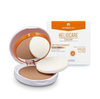 Heliocare Color SPF 50 Oil-Free Compact Sunscreen for Medium to Dark Skin Tones - Brown