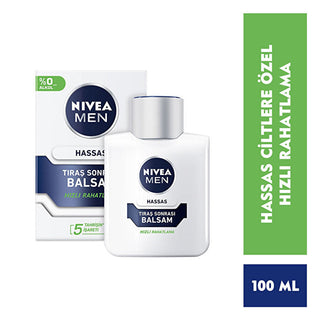 NIVEA Men Sensitive Aftershave Balm 3.4oz - Alcohol Free Formula | Skincare