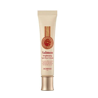 Skinfood Salmon Brightening Spot Eye Cream - Korean Eye Cream for Dark Circles & Puffiness, 30 ml Skinfood Salmon Eye Cream for Dark Circles Skinfood Salmon Brightening Eye Cream, Eye Brightening Cream, Korean Eye Cream, Salmon Extract Eye Cream, Moisturizing Eye Cream, Dark Circle Treatment, Puffiness Reduction, Under Eye Care, Brightening Eye Cream, Hydrating Eye Cream, Korean Skincare, Eye Cream for Sensitive Skin