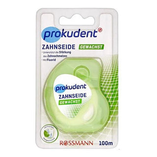 Prokudent Mint Flavored Waxed Dental Floss 100m - Fresh Breath & Oral Hygiene Prokudent Mint Flavored Dental Floss - Fresh Breath & Oral Hygiene mint flavored dental floss, waxed dental floss, fluoride dental floss, oral hygiene products, dental care, Prokudent, fresh breath, oral health, dental hygiene, flossing, mint flavored, waxed floss, fluoride, healthy gums, healthy teeth
